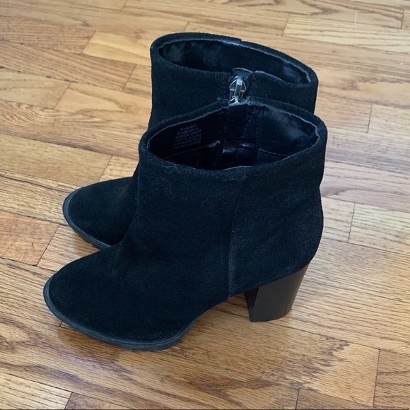 BCBGeneration Black Chunky Suede Ankle Boots - Picture 4 of 10